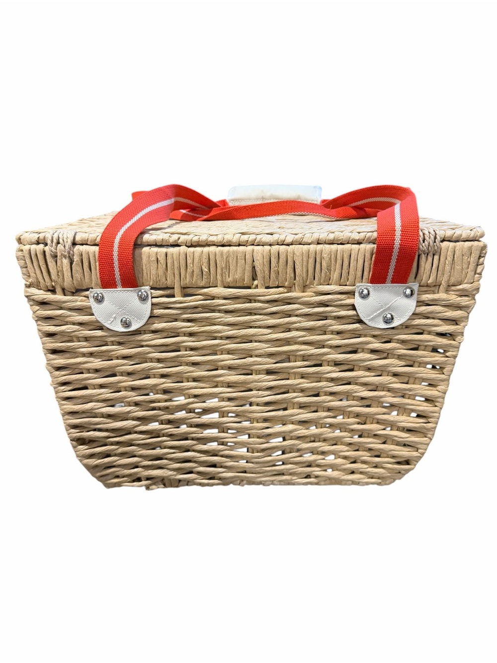 NWT/Hearth and Hand with Magnolia Woven Paper Picnic Basket - Picture 4 of 14